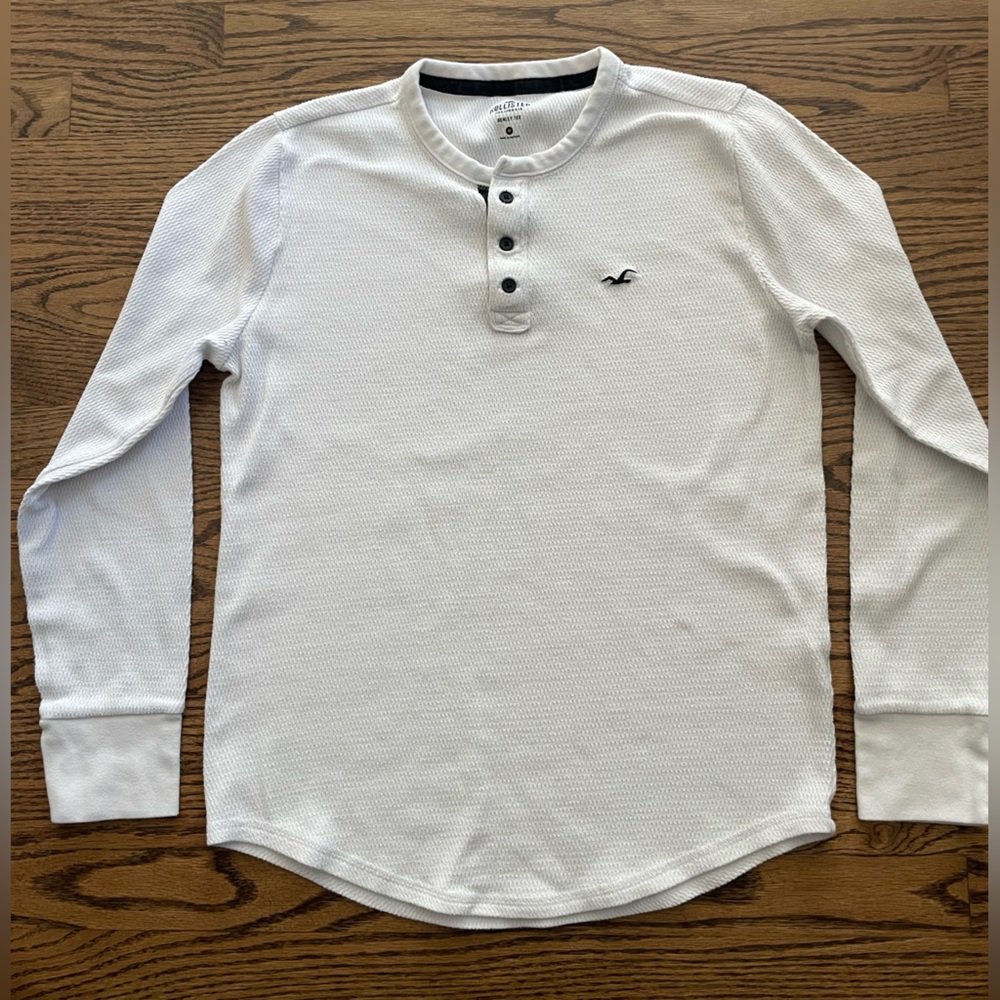 Hollister Men’s white Henley size M